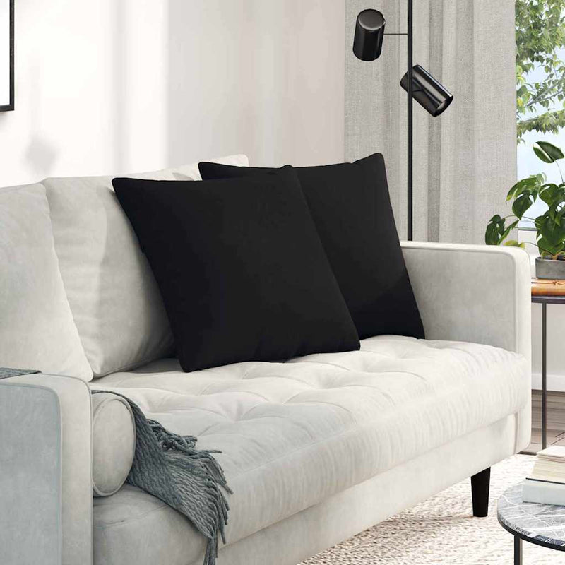 Load image into Gallery viewer, Vidaxl sofa kussens 2 stuks zwart 50 x 50 cm stof
