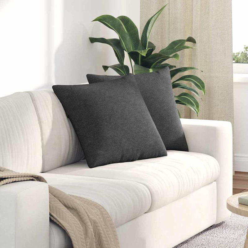 Load image into Gallery viewer, Vidaxl sofa kussens 2 stuks donkergrijs 50 x 50 cm cordstof
