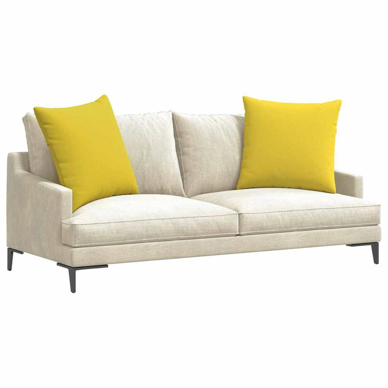 Load image into Gallery viewer, Vidaxl sofa kussens 2 pcs lichtgeel 60 x 60 cm stof
