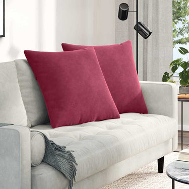 Vidaxl sofa kussens 2 stuks wijnrood 60 x 60 cm cordstof
