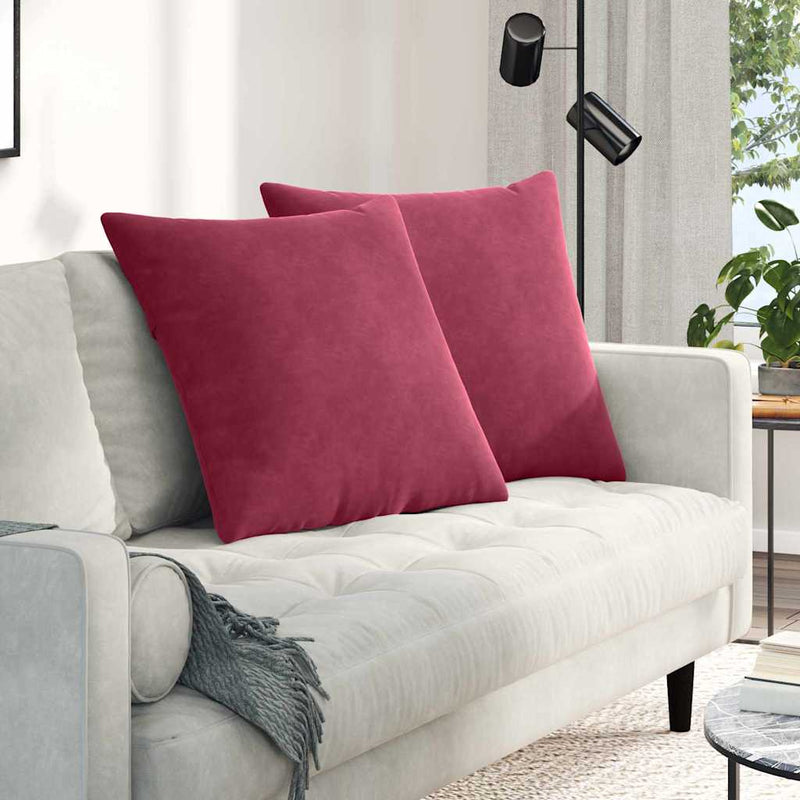 Load image into Gallery viewer, Vidaxl sofa kussens 2 stuks wijnrood 60 x 60 cm cordstof
