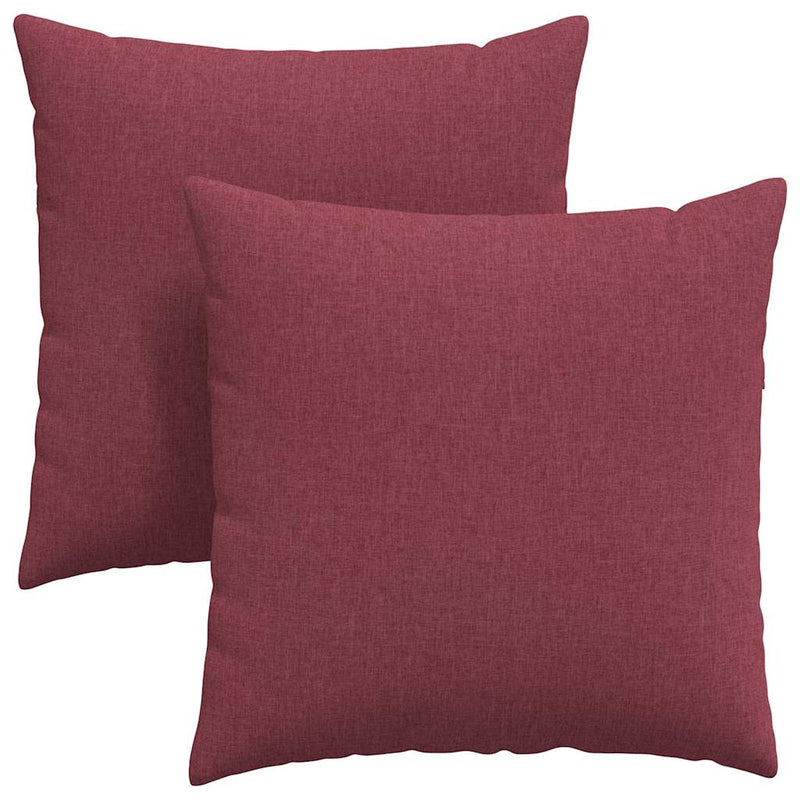 Load image into Gallery viewer, Vidaxl sofa kussens 2 pcs wijnrood 80 x 80 cm stof

