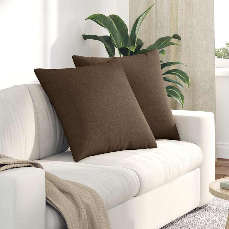 Load image into Gallery viewer, Vidaxl sofa kussens 2 pcs bruin 80 x 80 cm stof
