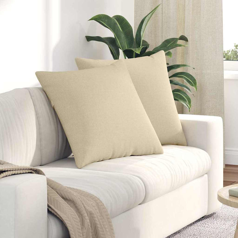 Load image into Gallery viewer, Vidaxl sofa kussens 2 pcs crème 80 x 80 cm stof
