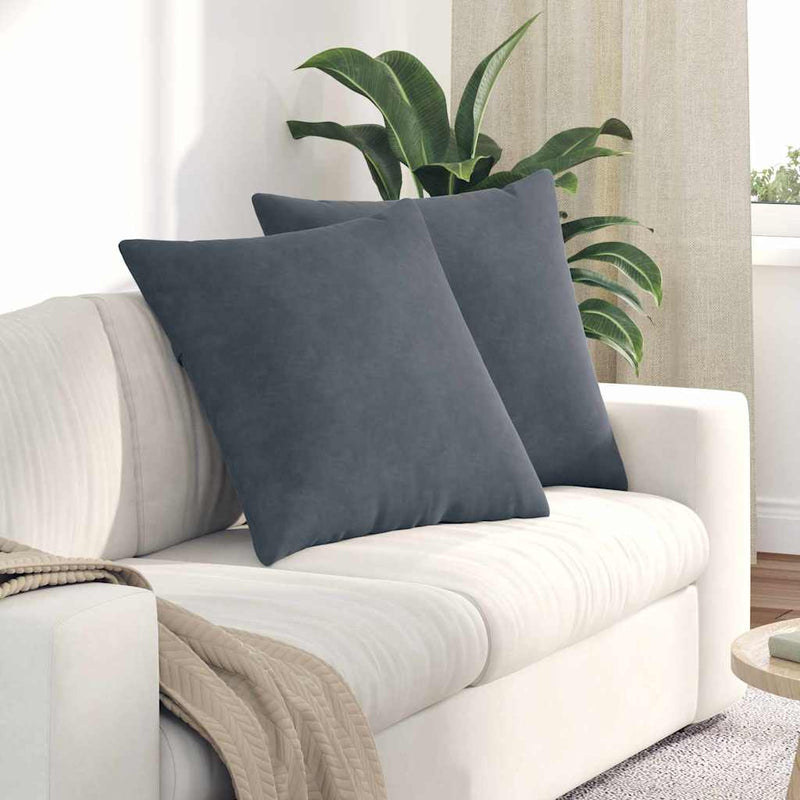 Load image into Gallery viewer, Vidaxl sofa kussens 2 stuks donkergrijs 80 x 80 cm cordstof
