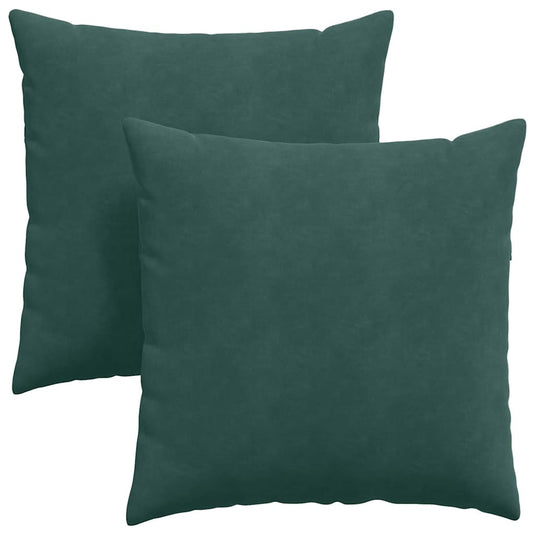 Vidaxl sofa kussens 2 stuks donkergroen 80 x 80 cm cordstof