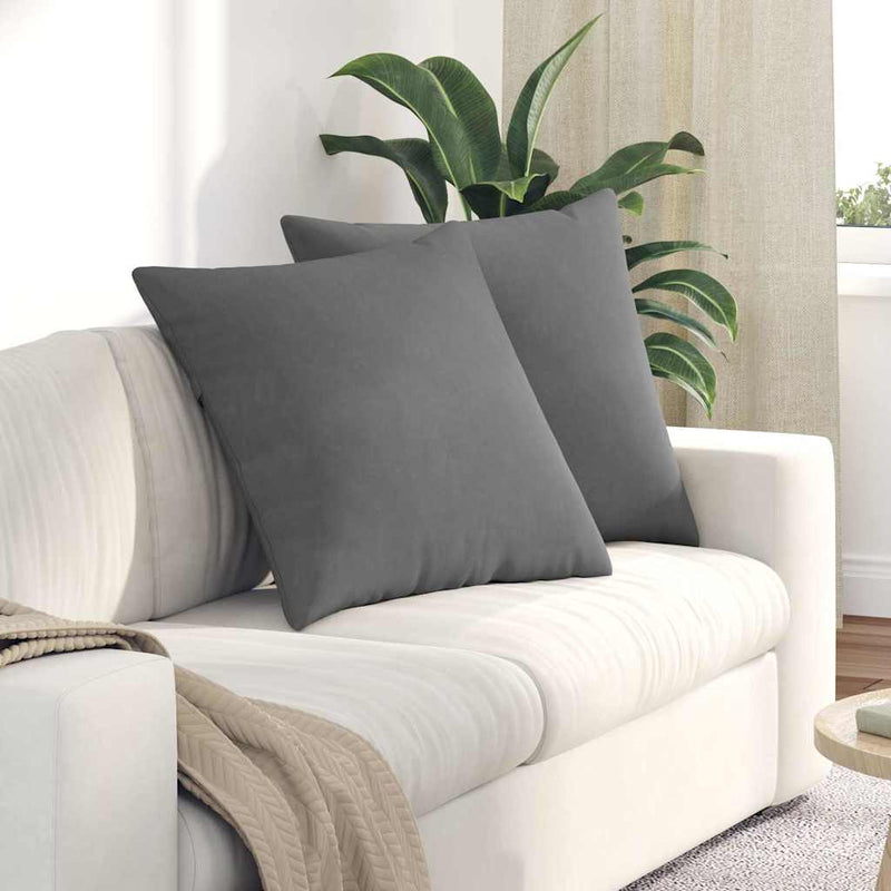 Load image into Gallery viewer, Vidaxl sofa kussens 2 stuks donkergrijs 80 x 80 cm stof
