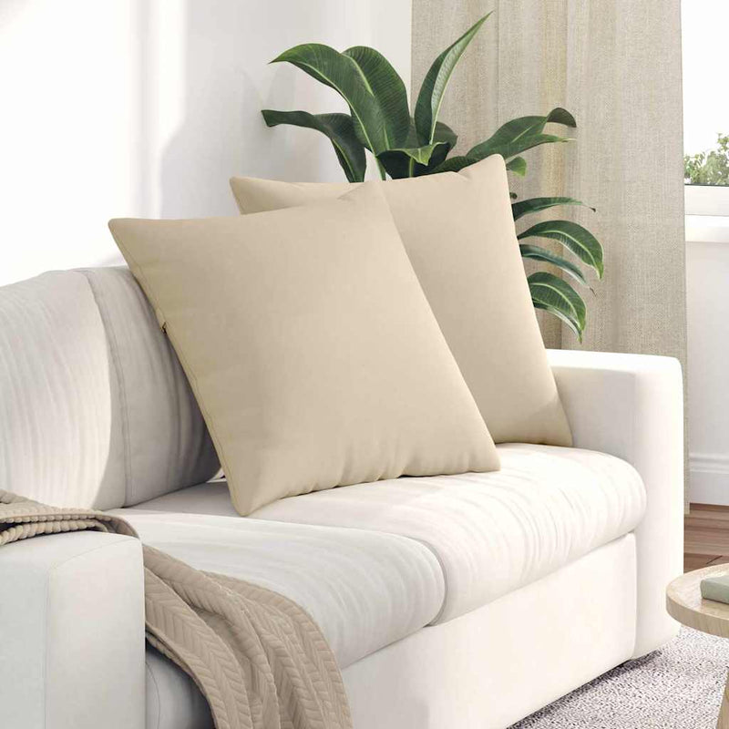 Load image into Gallery viewer, Vidaxl sofa kussens 2 stuks crème 80 x 80 cm stof
