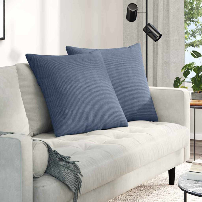 Load image into Gallery viewer, Vidaxl sofa kussens 2 stuks blauw 80 x 80 cm cordstof
