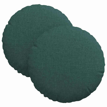 Vidaxl zitkussens 2 pcs donkergroen ø30 x 13 cm stof