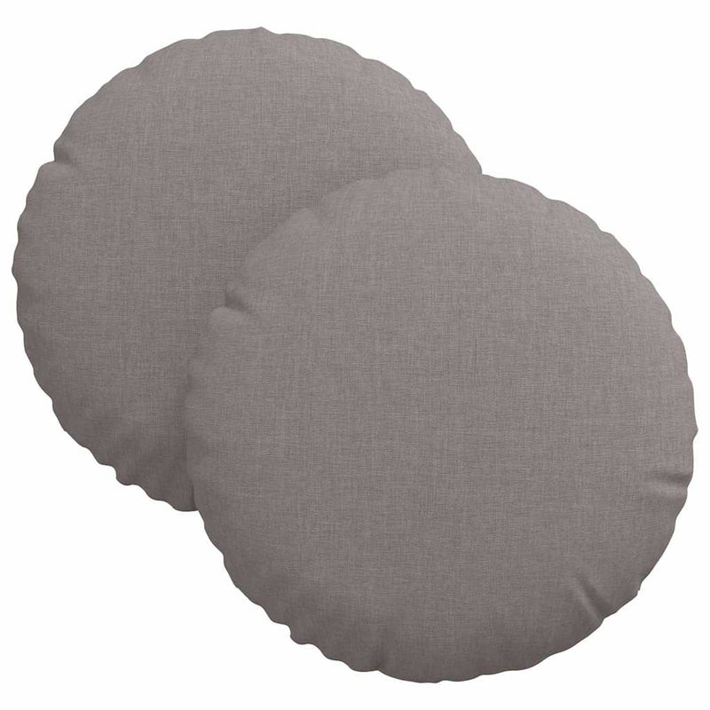 Load image into Gallery viewer, Vidaxl zitkussens 2 pcs taupe ø30 x 13 cm stof
