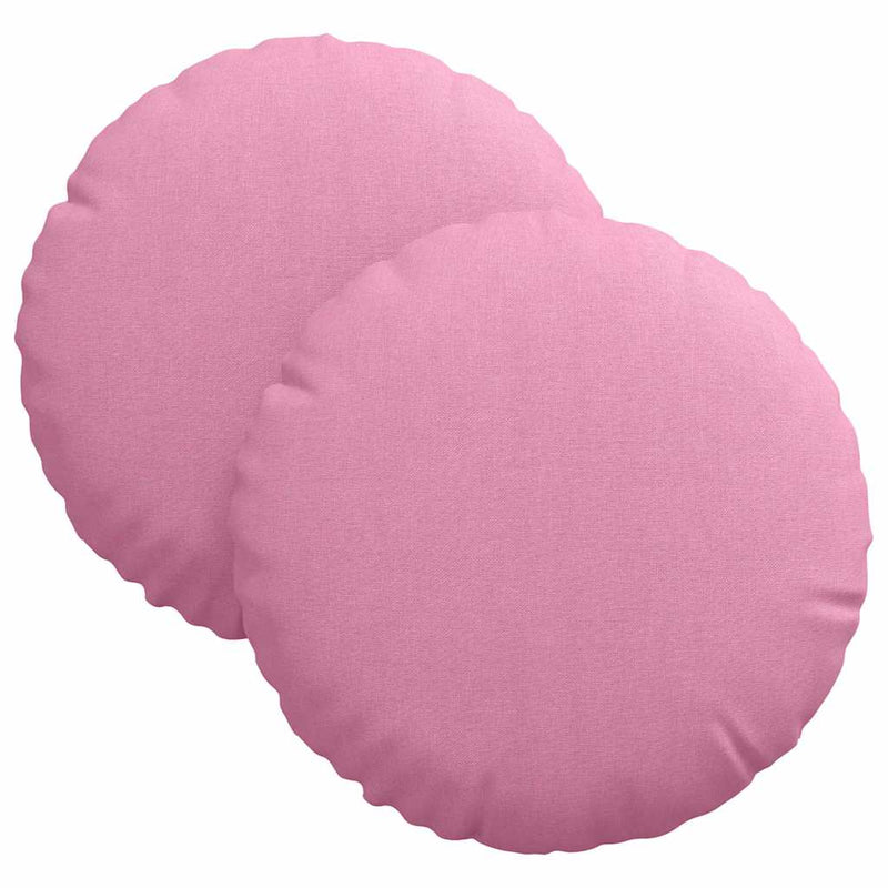 Load image into Gallery viewer, Vidaxl zitkussens 2 pcs roze ø30 x 13 cm stof
