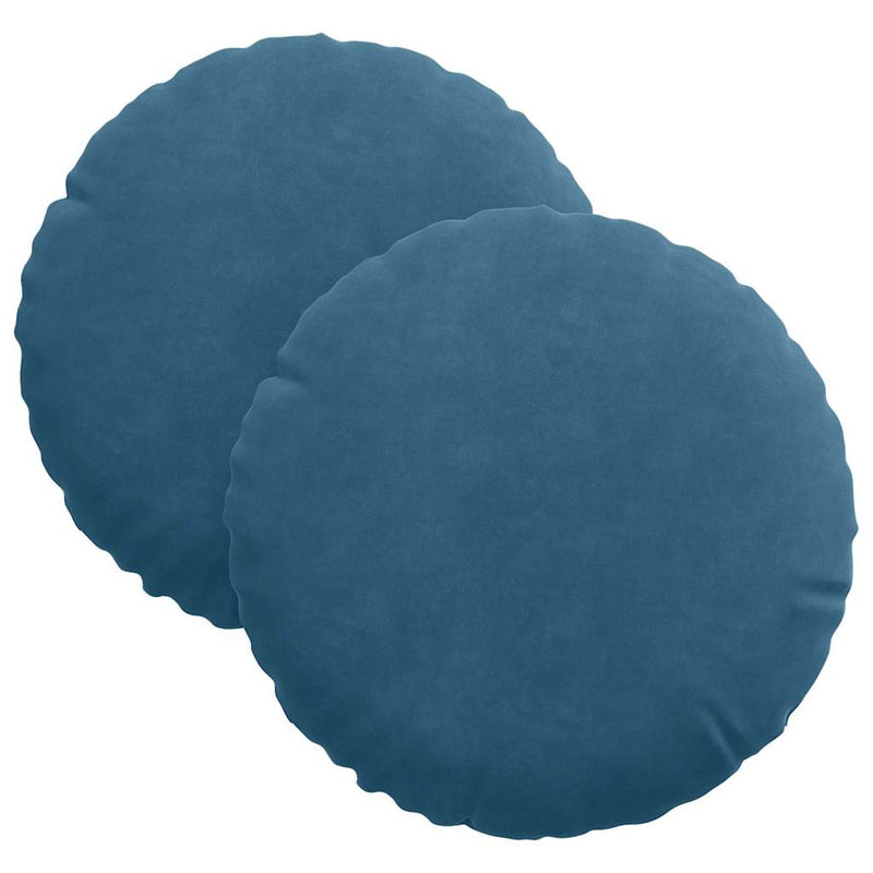 Load image into Gallery viewer, Vidaxl zitkussens 2 stuks blauw ø 40 x 13 cm fluweel
