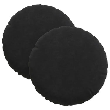 Vidaxl zitkussens 2 stuks zwart ø 40 x 13 cm fluweel