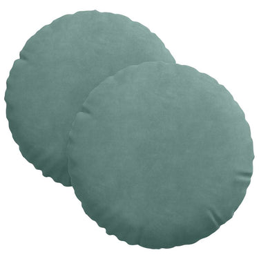 Vidaxl zitkussens 2 stuks zeegroen ø 40 x 13 cm fluweel
