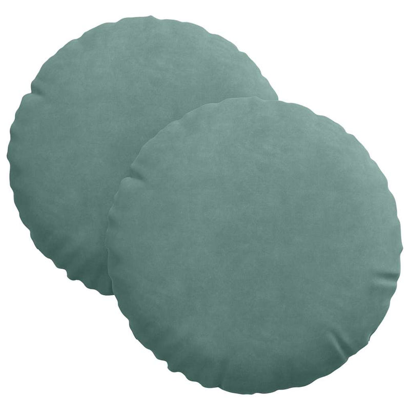 Load image into Gallery viewer, Vidaxl zitkussens 2 stuks zeegroen ø 40 x 13 cm fluweel
