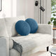 Vidaxl zitkussens 2 stuks blauw ø 40 x 13 cm fluweel