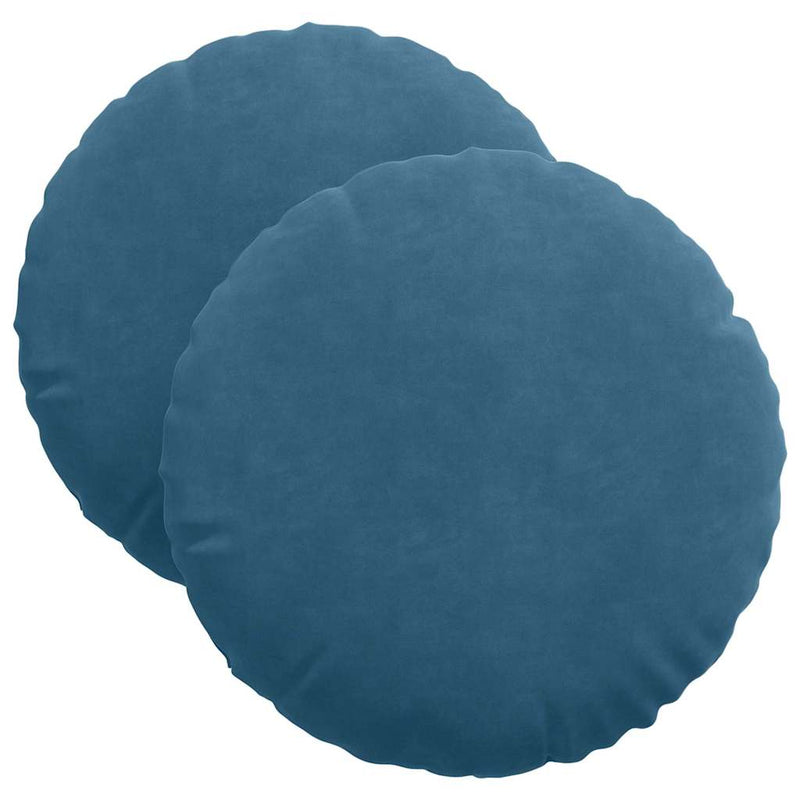 Load image into Gallery viewer, Vidaxl zitkussens 2 stuks blauw ø 40 x 13 cm fluweel
