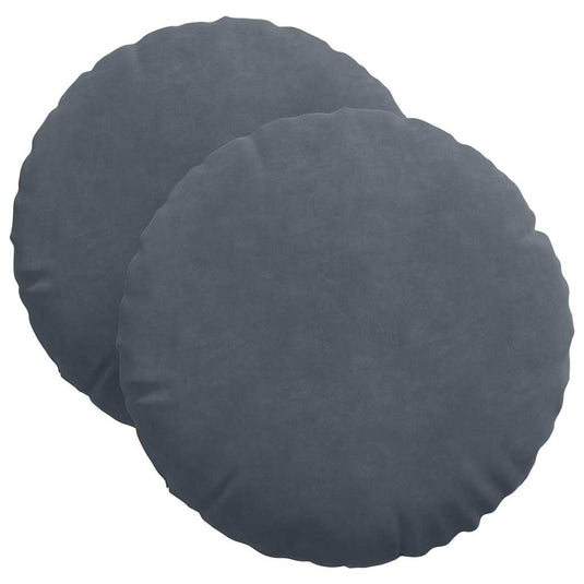 Vidaxl zitkussens 2 stuks donkergrijs ø 40 x 13 cm fluweel