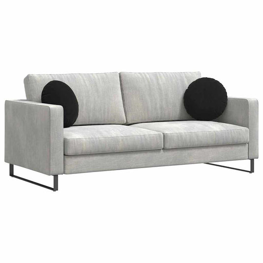 Vidaxl zitkussens 2 stuks zwart ø 40 x 13 cm fluweel