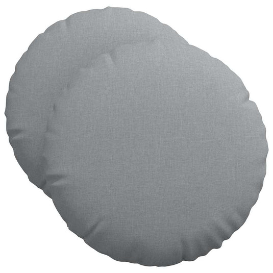 Vidaxl zitkussens 2 pcs lichtgrijs ø50 x 19 cm stof