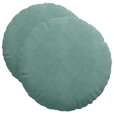 Vidaxl zitkussens 2 stuks zeegroen ø 40 x 13 cm fluweel