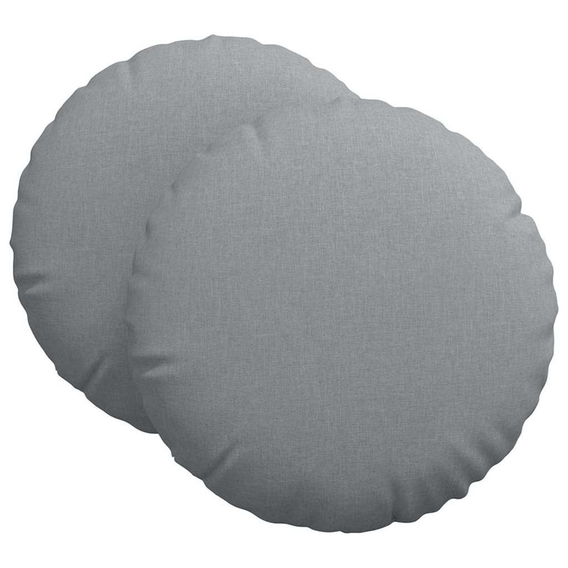 Load image into Gallery viewer, Vidaxl zitkussens 2 pcs lichtgrijs ø60 x 21 cm stof
