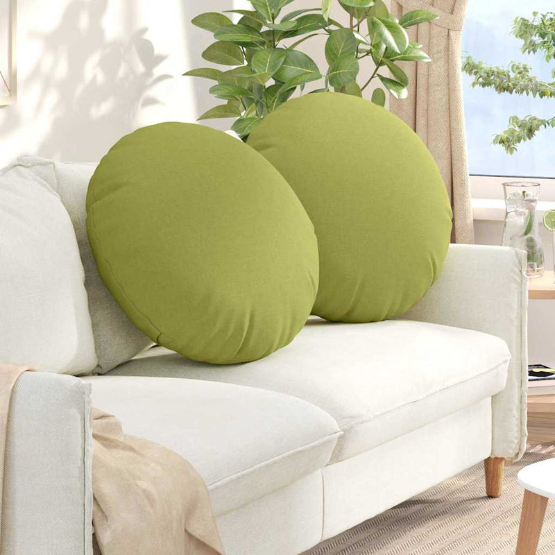 Load image into Gallery viewer, Vidaxl zitkussens 2 pcs lichtgroen ø60 x 21 cm stof
