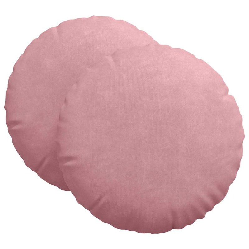 Load image into Gallery viewer, Vidaxl zitkussens 2 stuks roze ø 40 x 13 cm fluweel
