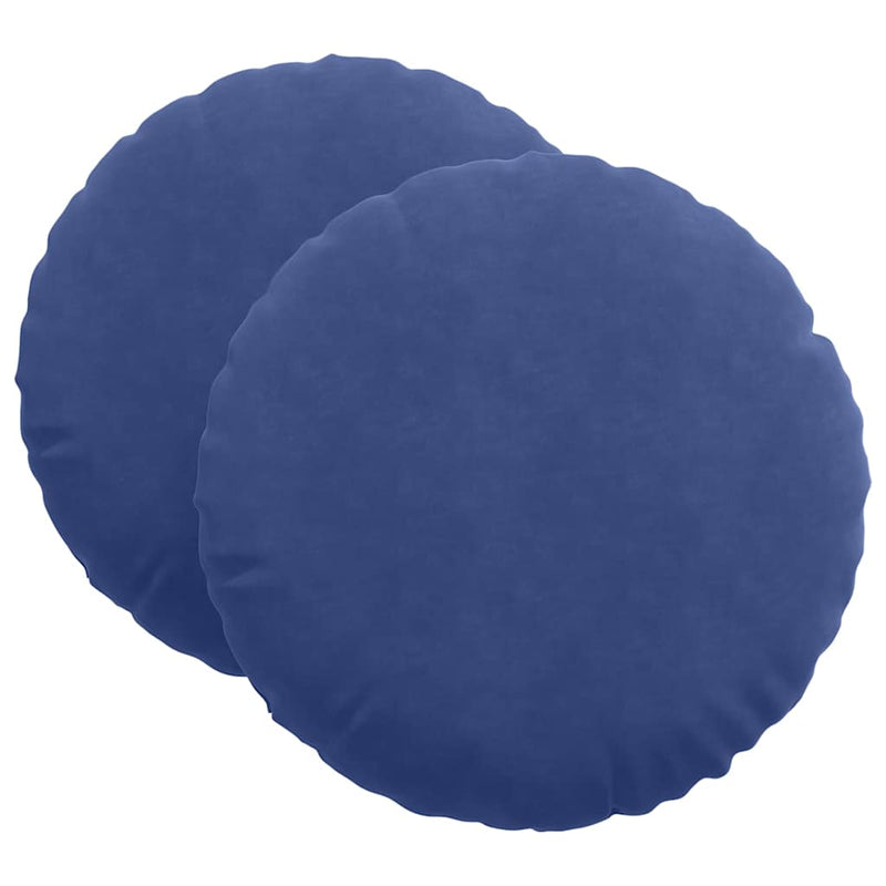 Load image into Gallery viewer, Vidaxl zitkussens 2 stuks politieblauw ø 40 x 13 cm fluweel
