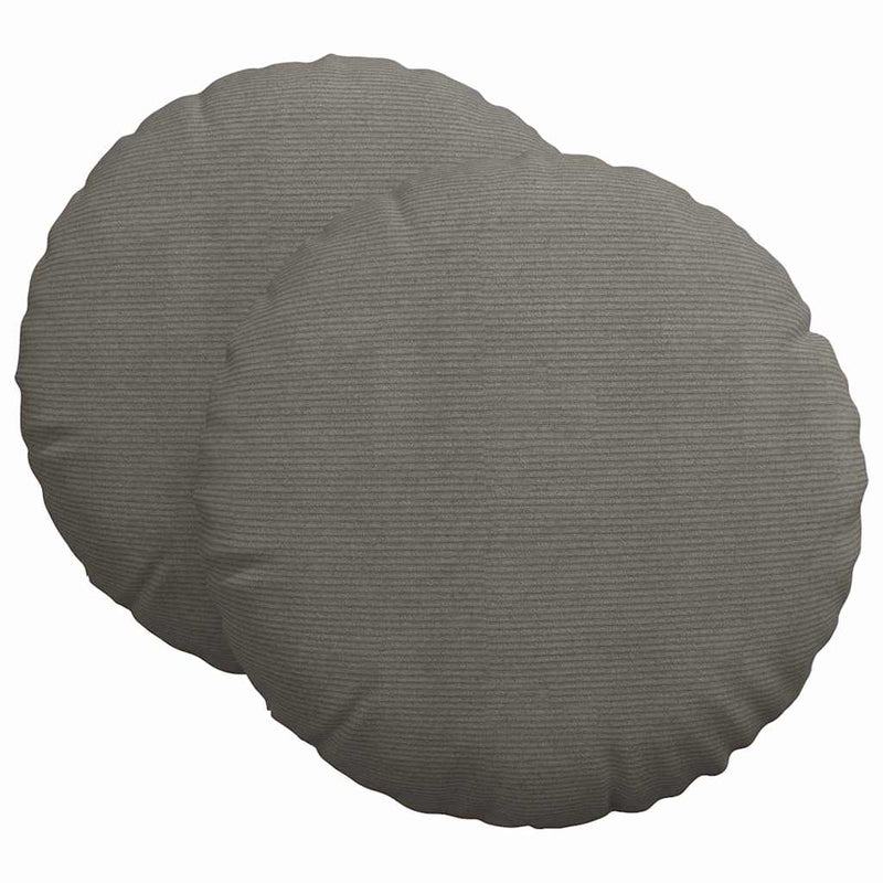 Load image into Gallery viewer, Vidaxl zitkussens 2 pcs lichtgrijs ø 60 cm katoen stof
