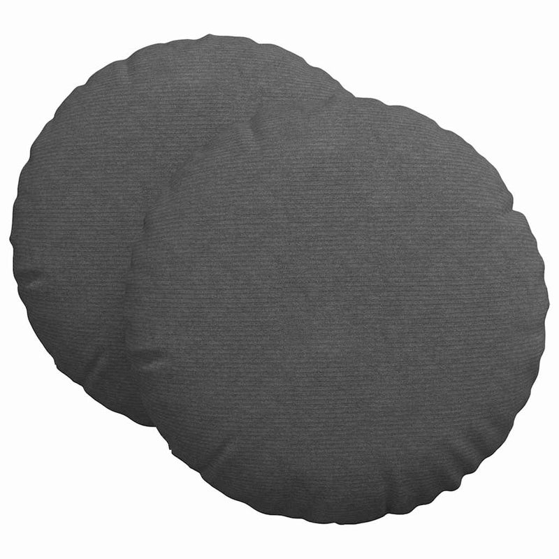 Load image into Gallery viewer, Vidaxl zitkussens 2 pcs donkergrijs ø 60 cm katoen stof
