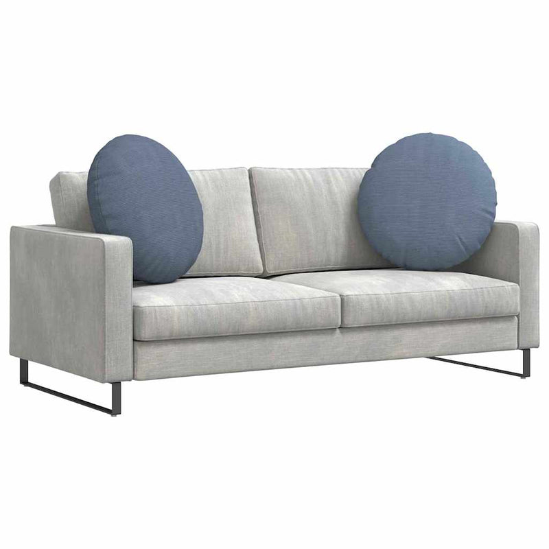 Load image into Gallery viewer, Vidaxl zitkussens 2 pcs blauw ø 60 cm katoen stof
