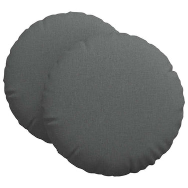 Vidaxl zitkussens 2 pcs donkergrijs ø80 x 29 cm stof