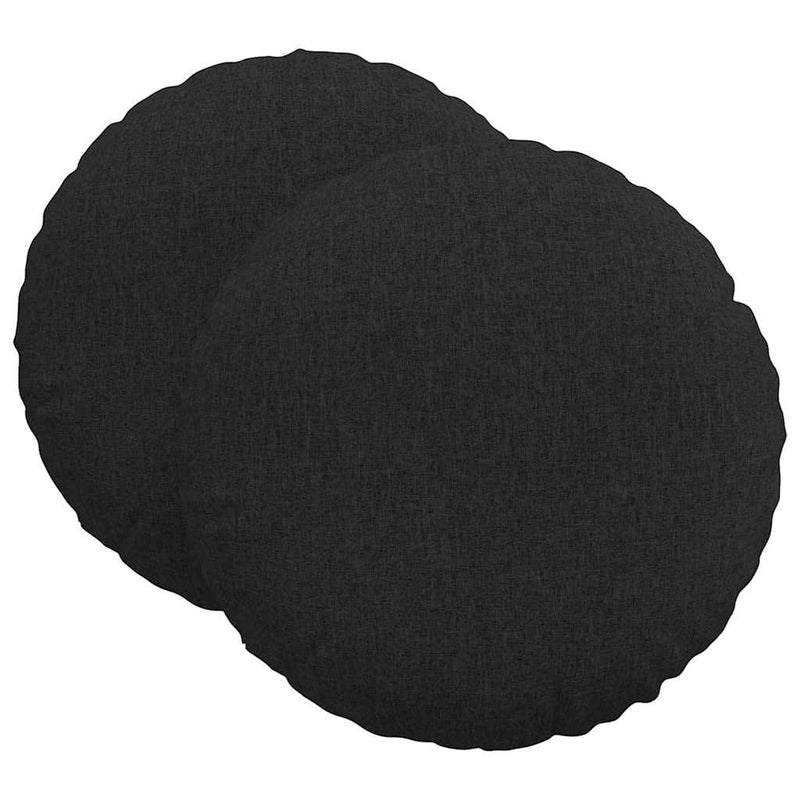 Load image into Gallery viewer, Vidaxl zitkussens 2 pcs zwart ø80 x 29 cm stof
