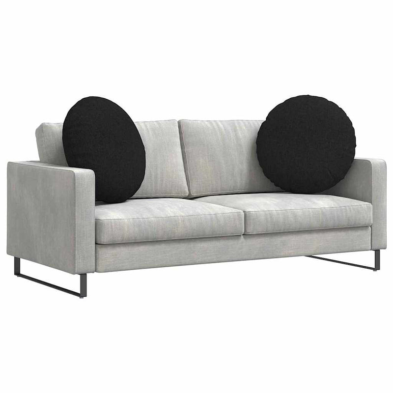 Load image into Gallery viewer, Vidaxl zitkussens 2 pcs zwart ø80 x 29 cm stof
