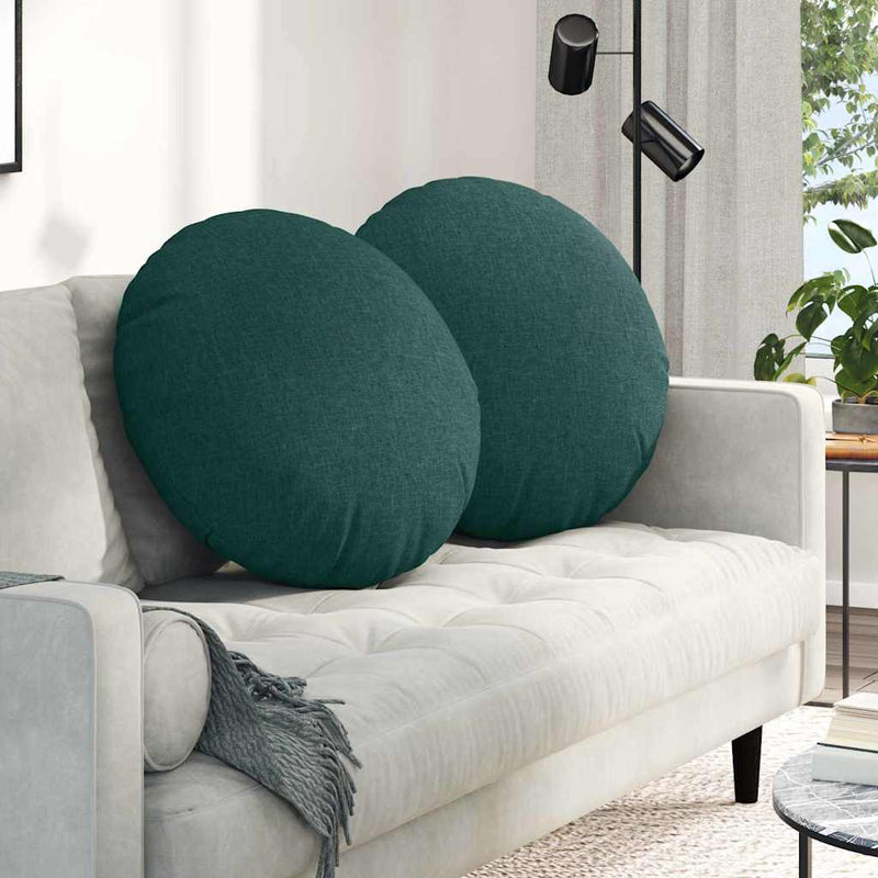 Load image into Gallery viewer, Vidaxl zitkussens 2 pcs donkergroen ø80 x 29 cm stof
