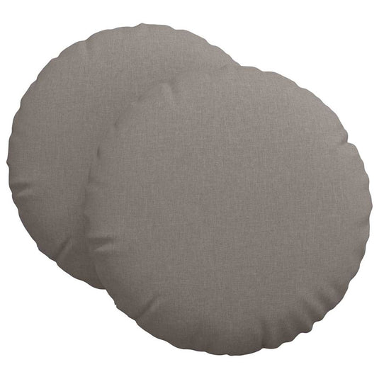 Vidaxl zitkussens 2 pcs taupe ø80 x 29 cm stof