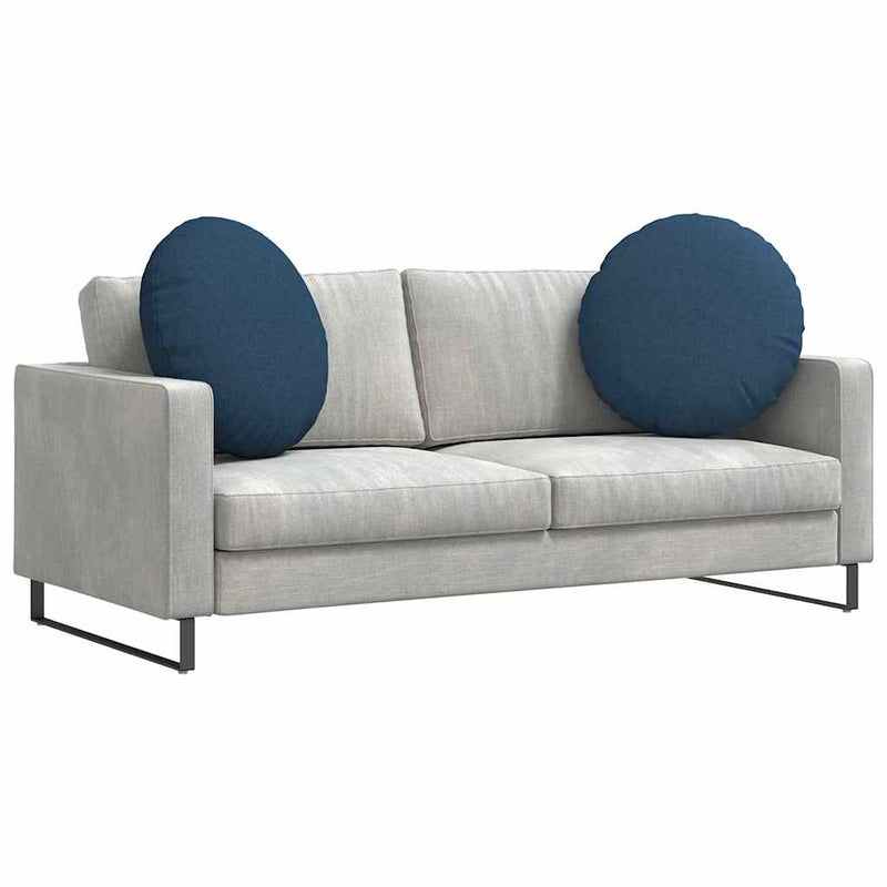 Load image into Gallery viewer, Vidaxl zitkussens 2 pcs blauw ø80 x 29 cm stof
