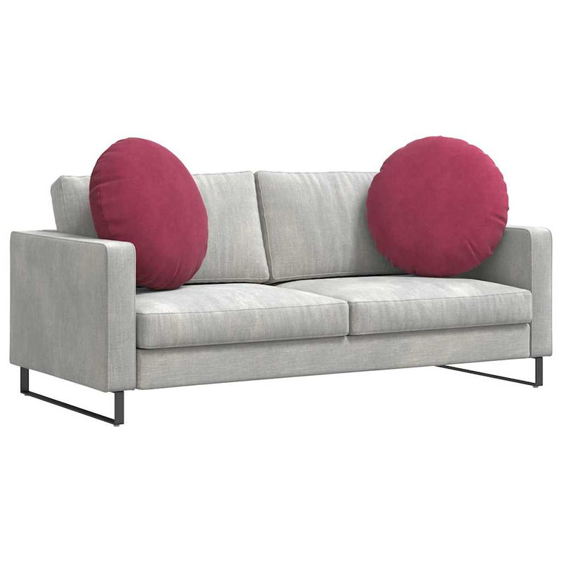 Load image into Gallery viewer, Vidaxl zitkussens 2 pcs wijnrood ø 80 x 29 cm fluweel
