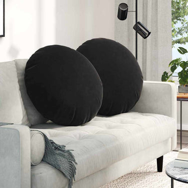 Vidaxl zitkussens 2 pcs zwart ø 80 x 29 cm fluweel