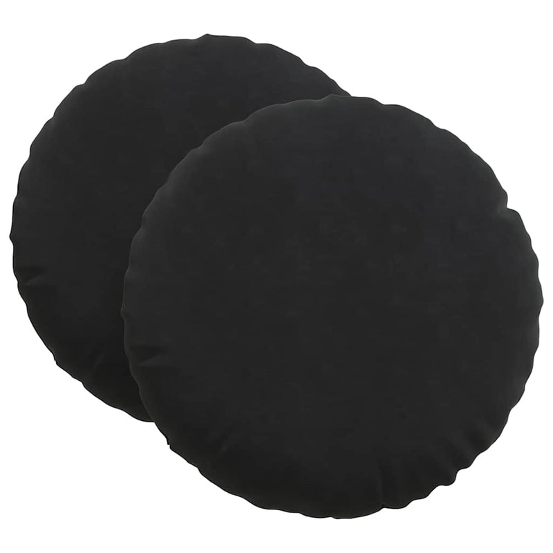 Load image into Gallery viewer, Vidaxl zitkussens 2 pcs zwart ø 80 x 29 cm fluweel
