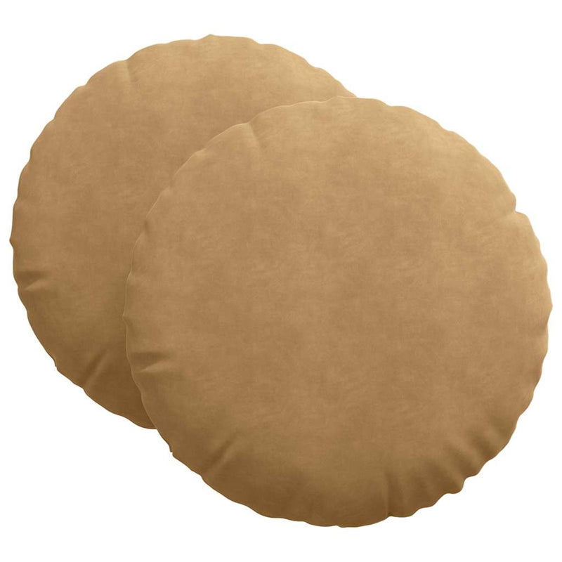 Load image into Gallery viewer, Vidaxl zitkussens 2 pcs bruin ø 80 x 29 cm fluweel
