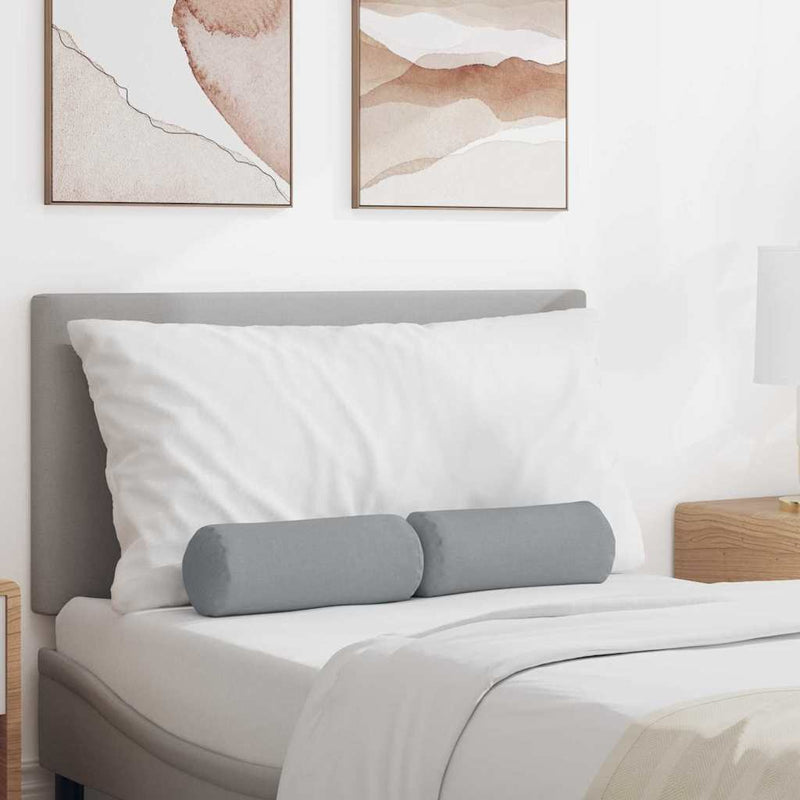 Load image into Gallery viewer, Vidaxl bolster kussens 2 stuks lichtgrijs ø 15 x 40 cm stof
