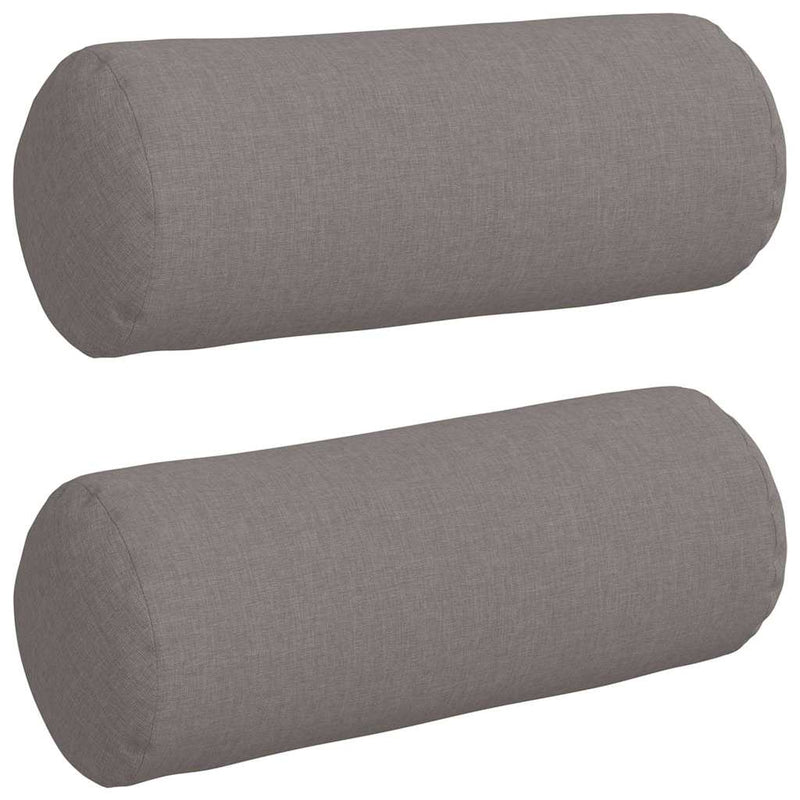 Load image into Gallery viewer, Vidaxl bolster kussens 2 stuks taupe ø 15 x 40 cm stof
