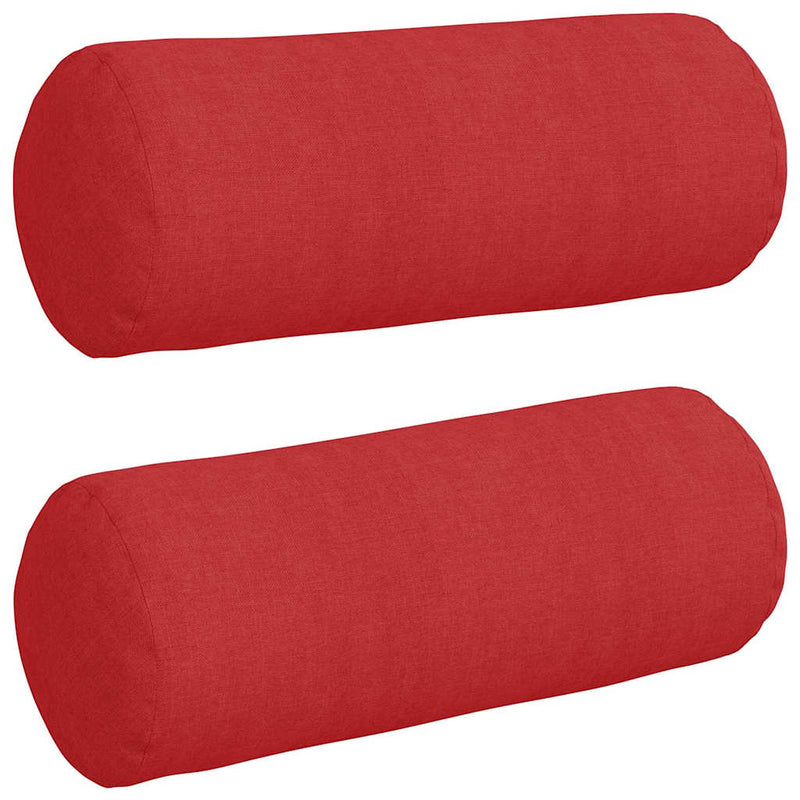 Load image into Gallery viewer, Vidaxl bolster kussens 2 stuks rood ø 15 x 40 cm stof
