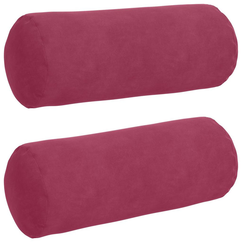 Load image into Gallery viewer, Vidaxl bolster kussens 2 stuks wijnrood ø 15 x 40 cm cordstof
