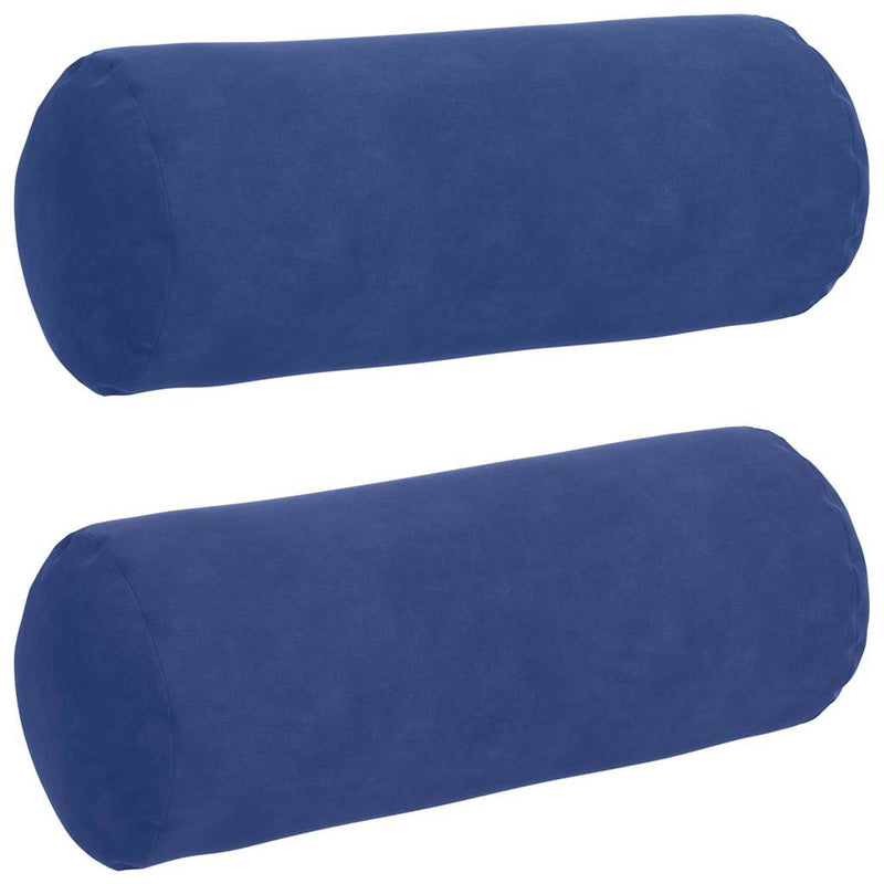 Load image into Gallery viewer, Vidaxl bolster kussens 2 stuks politieblauw ø 15 x 40 cm cordstof

