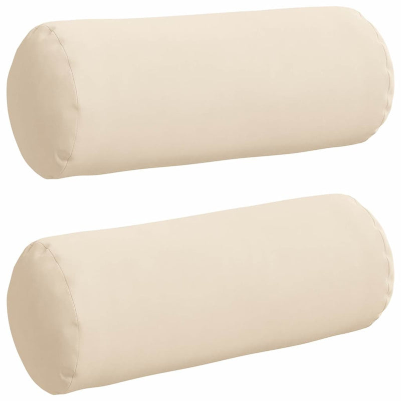 Load image into Gallery viewer, Vidaxl bolster kussens 2 stuks beige ø 15 x 40 cm microvezel stof
