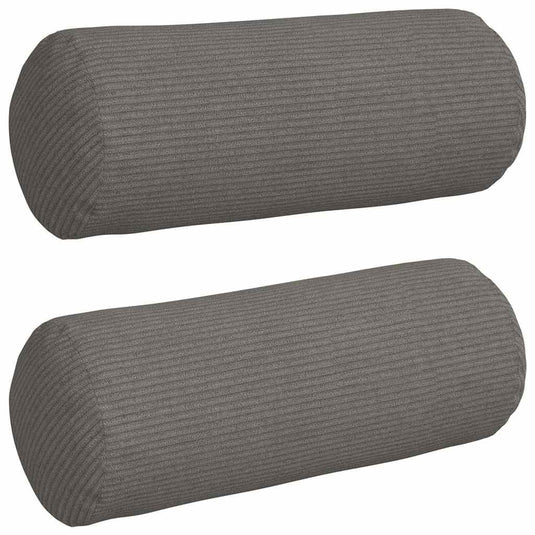 Vidaxl bolster kussens 2 pcs lichtgrijs ø 15 x 40 cm katoen stof